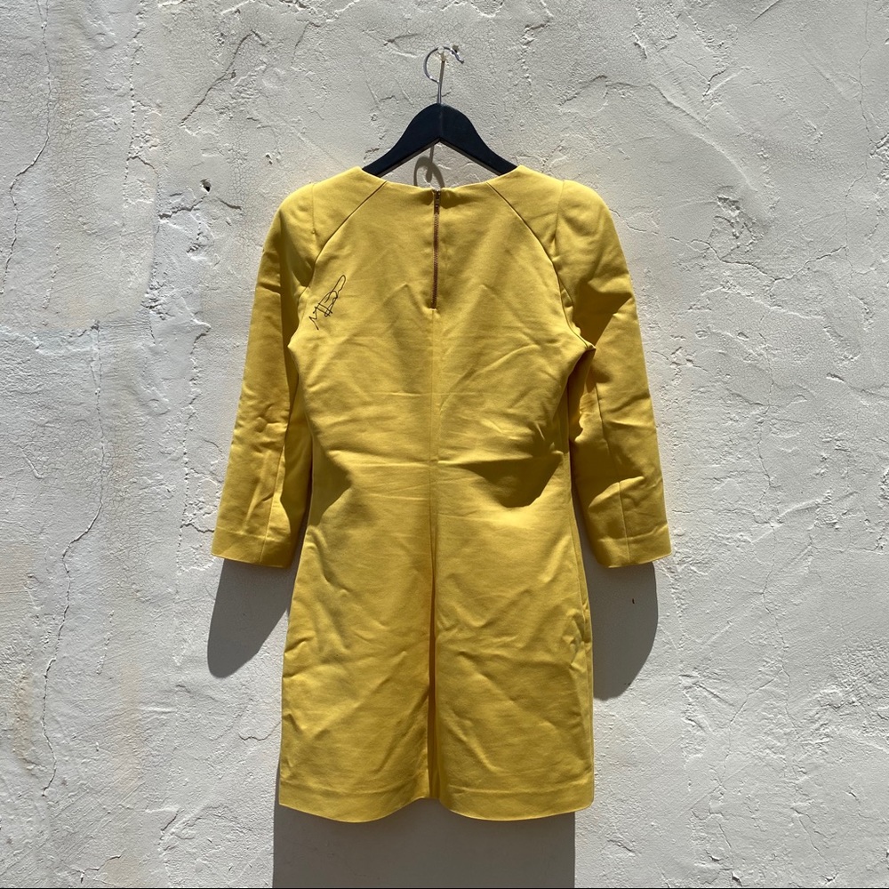 Bright Warm Yellow Structural Shoulder Dress - image 7